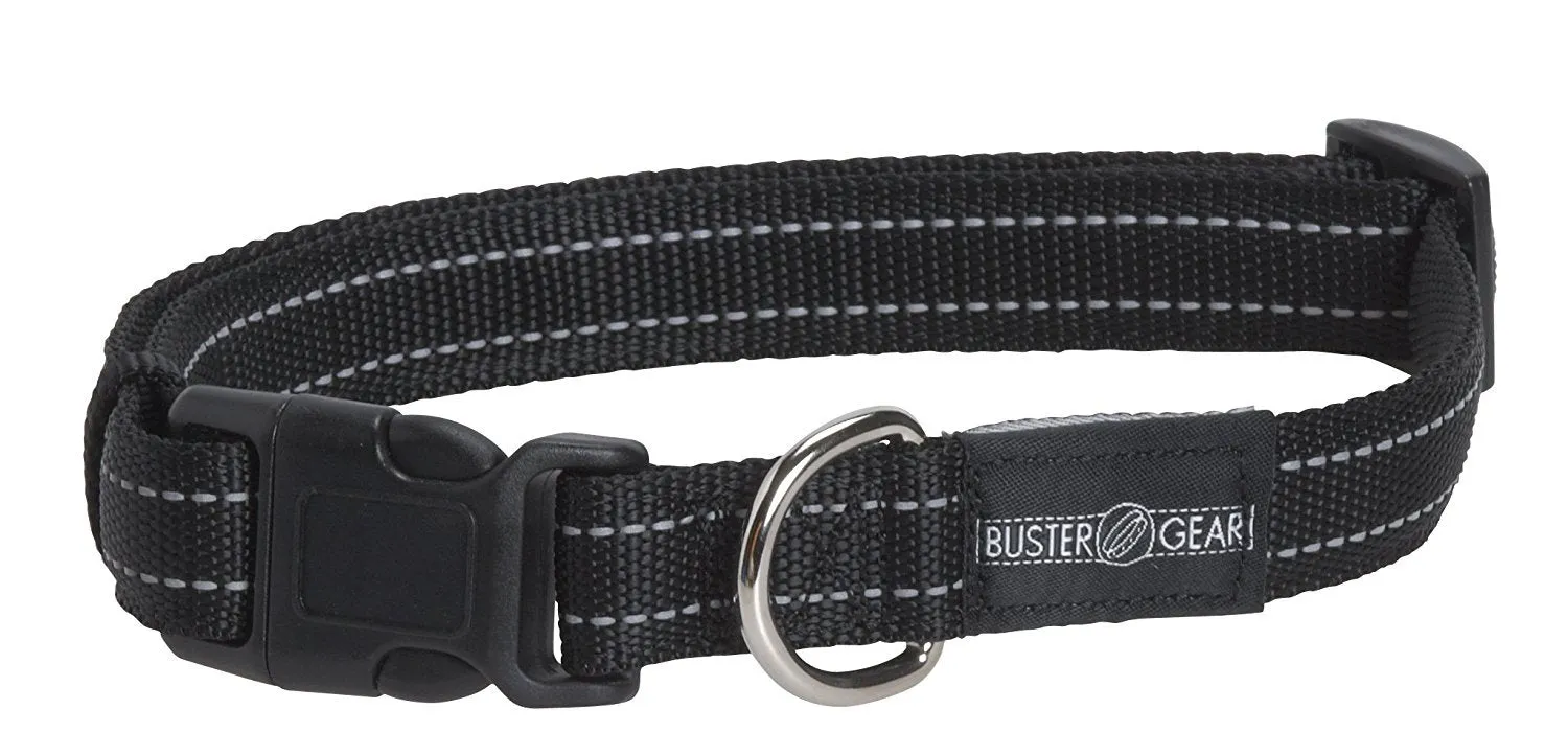 Kruuse Buster Adjustable Reflective Collar, Large, Black