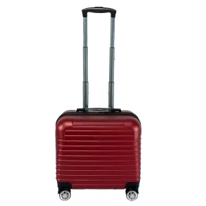 Kuber Industries 16inch Strong & Lightweight Cabin Trolley Bags with 360 Degree Rotating Wheels | Expandable Carry-On Cabin Luggage Suitcase | Bags for Travelling | Red