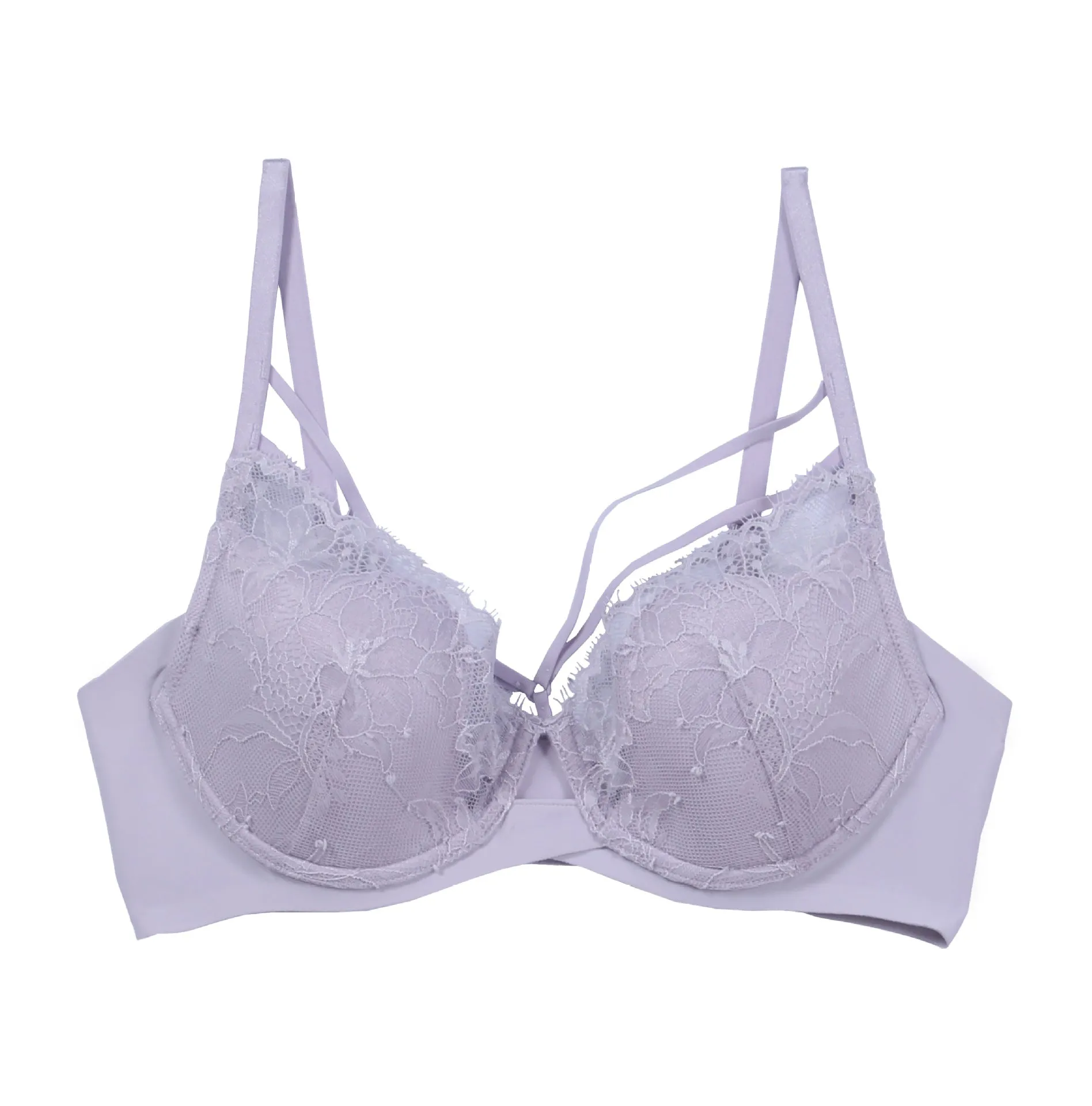 Lace bra women 2024 ladies sexy lace spring thin underwear small chest gathered anti-sagging bra