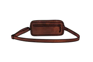 LEATHER FANNY PACK / LEATHER WAIST BAG - WHISKY BISON