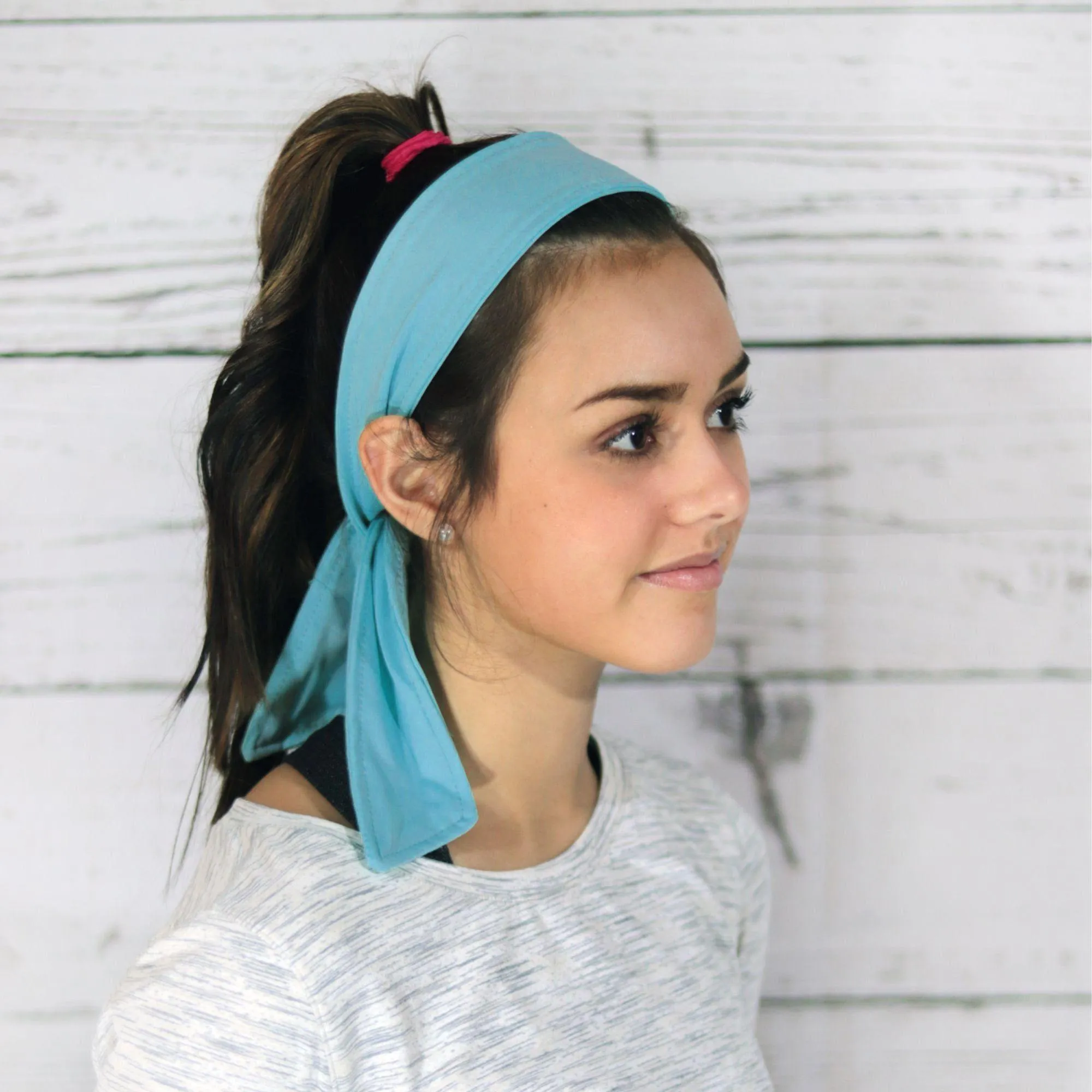 Light Blue Tie Headband