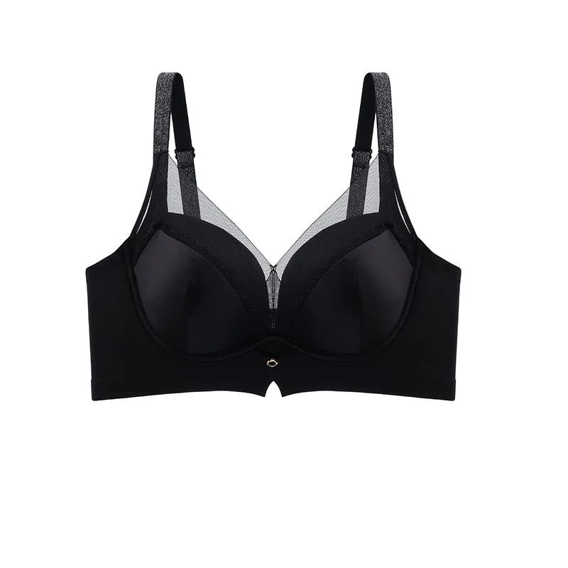 Light-sensitive luxury small chest gathered skin-friendly modal warm-feeling care lining without steel ring bra