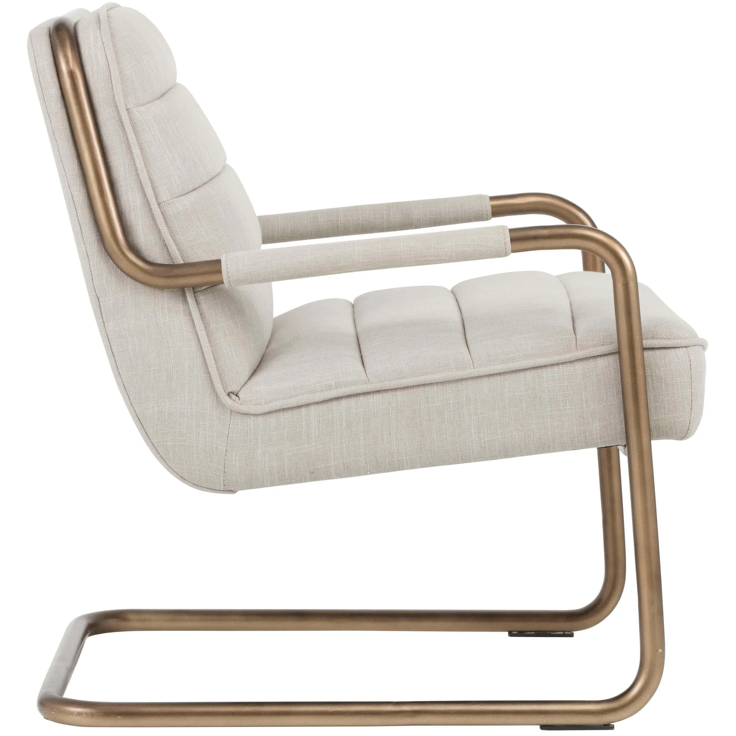 Lincoln Lounge Chair, Beige Linen