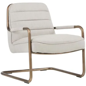 Lincoln Lounge Chair, Beige Linen