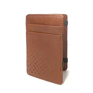 LINCOLN -  Mens Tan Light Flip Faux Leather Magic Wallet