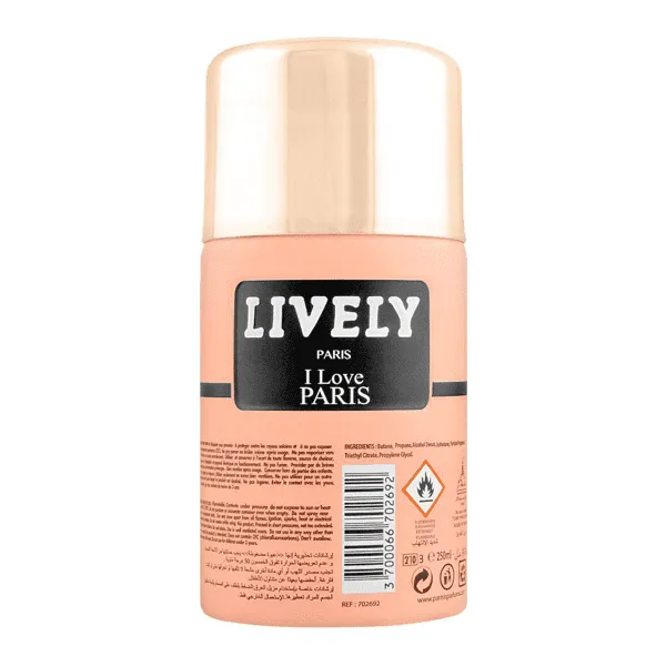 LIVELY I LOVE PARIS BODY SPRAY 250ML