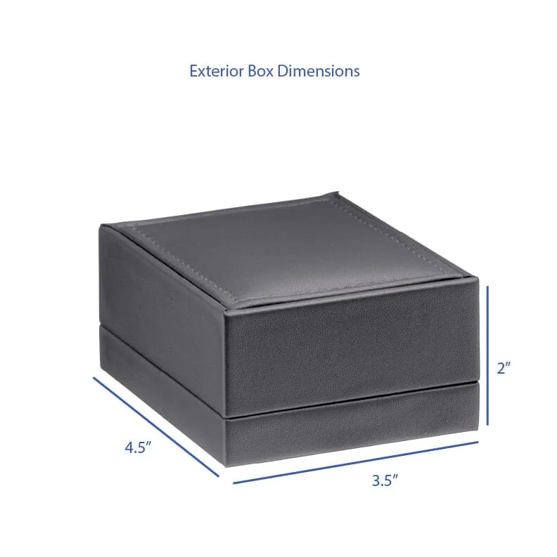 Luxury Leather Flat Pad Box, Opulent Collection