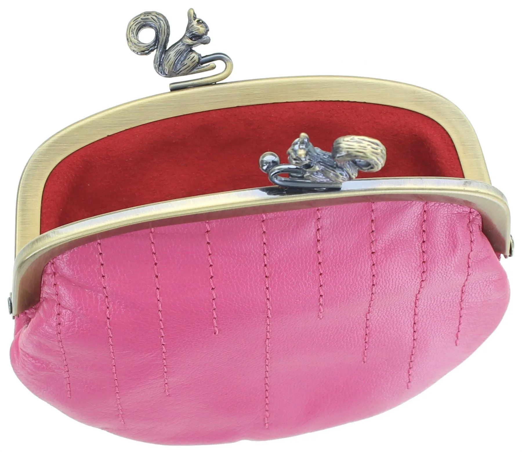 Mala Leather Clip Top Coin Purse With Squirrel Clip Fastener 4138S_11