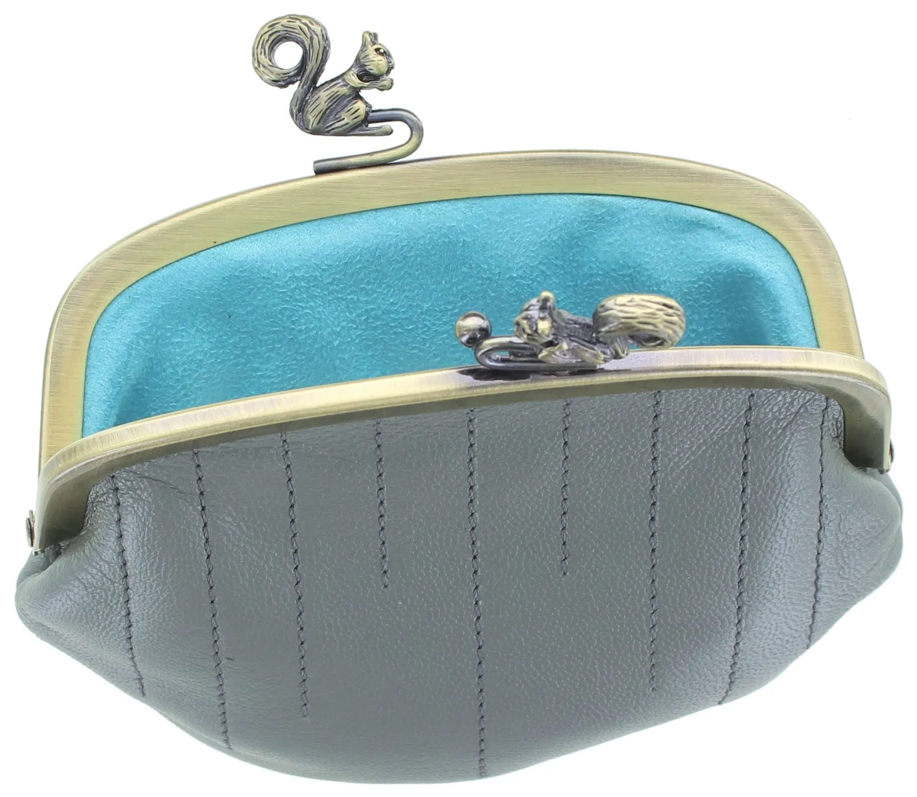 Mala Leather Clip Top Coin Purse With Squirrel Clip Fastener 4138S_11