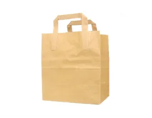 Medium Kraft  Flat Handle Paper Bags