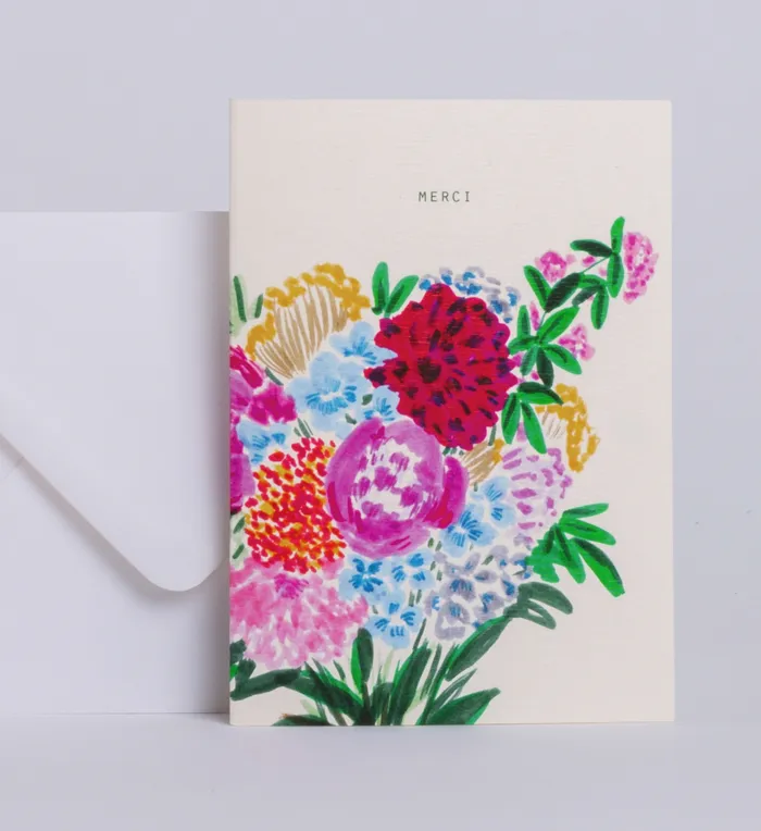 Merci Bouquet Card