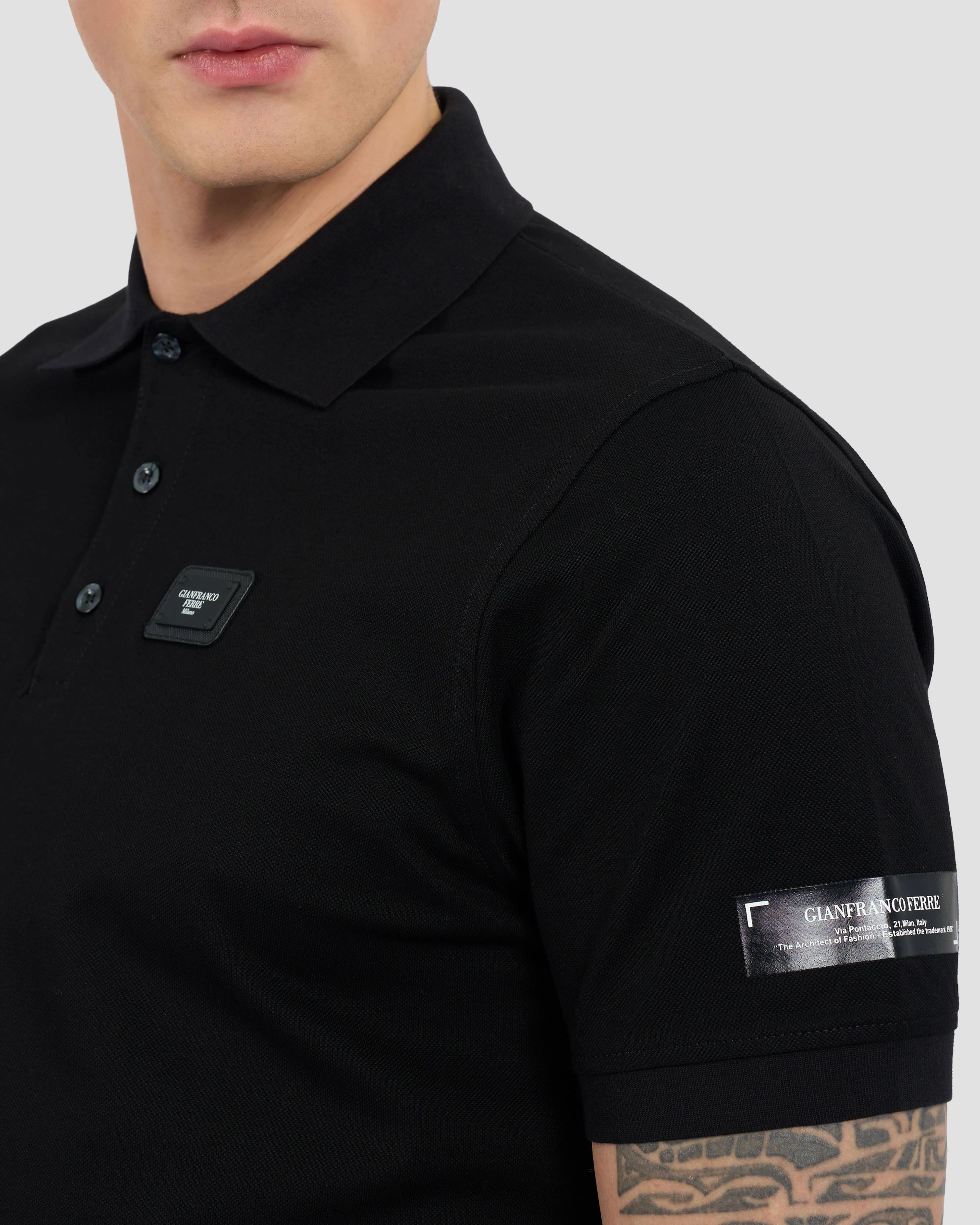 Metal Brand Patched Polo Shirt