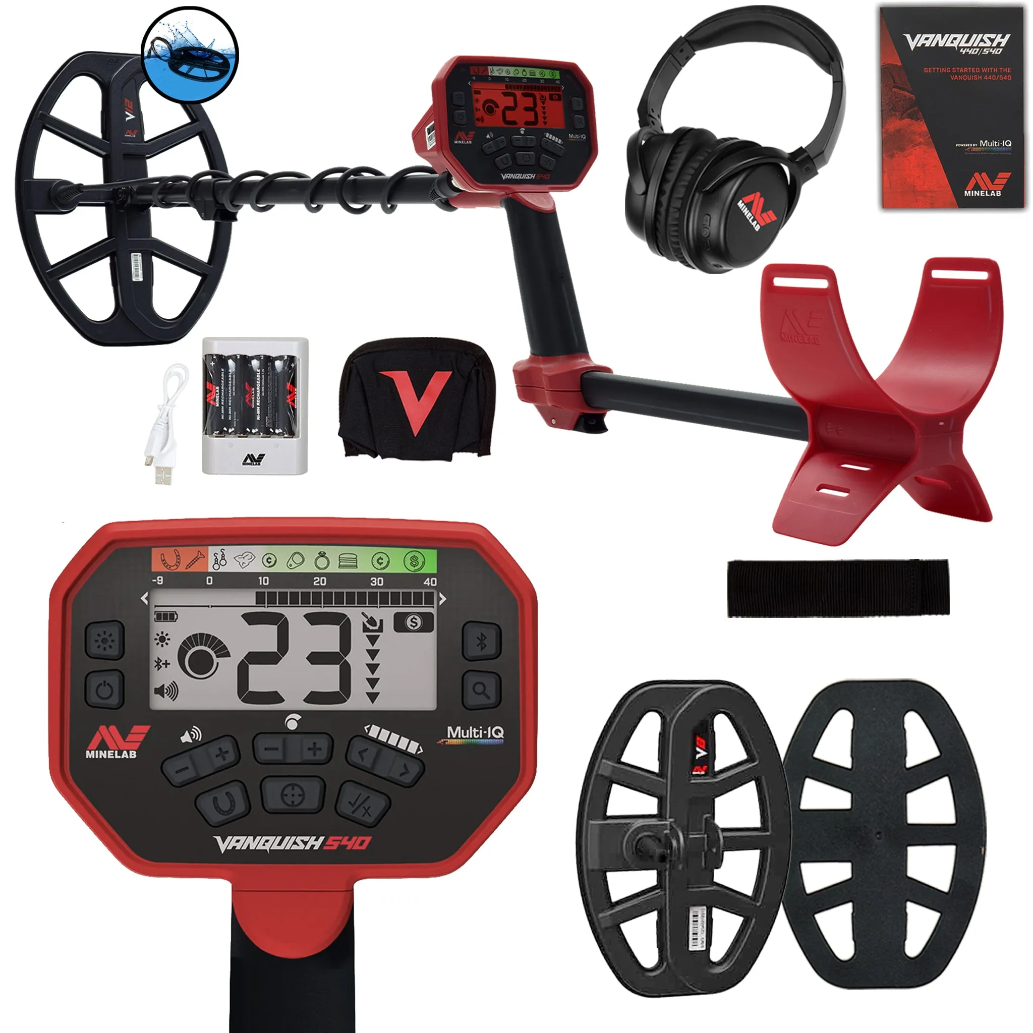 Minelab VANQUISH 540 Pro Pack Metal Detector Complete Package - PKSD