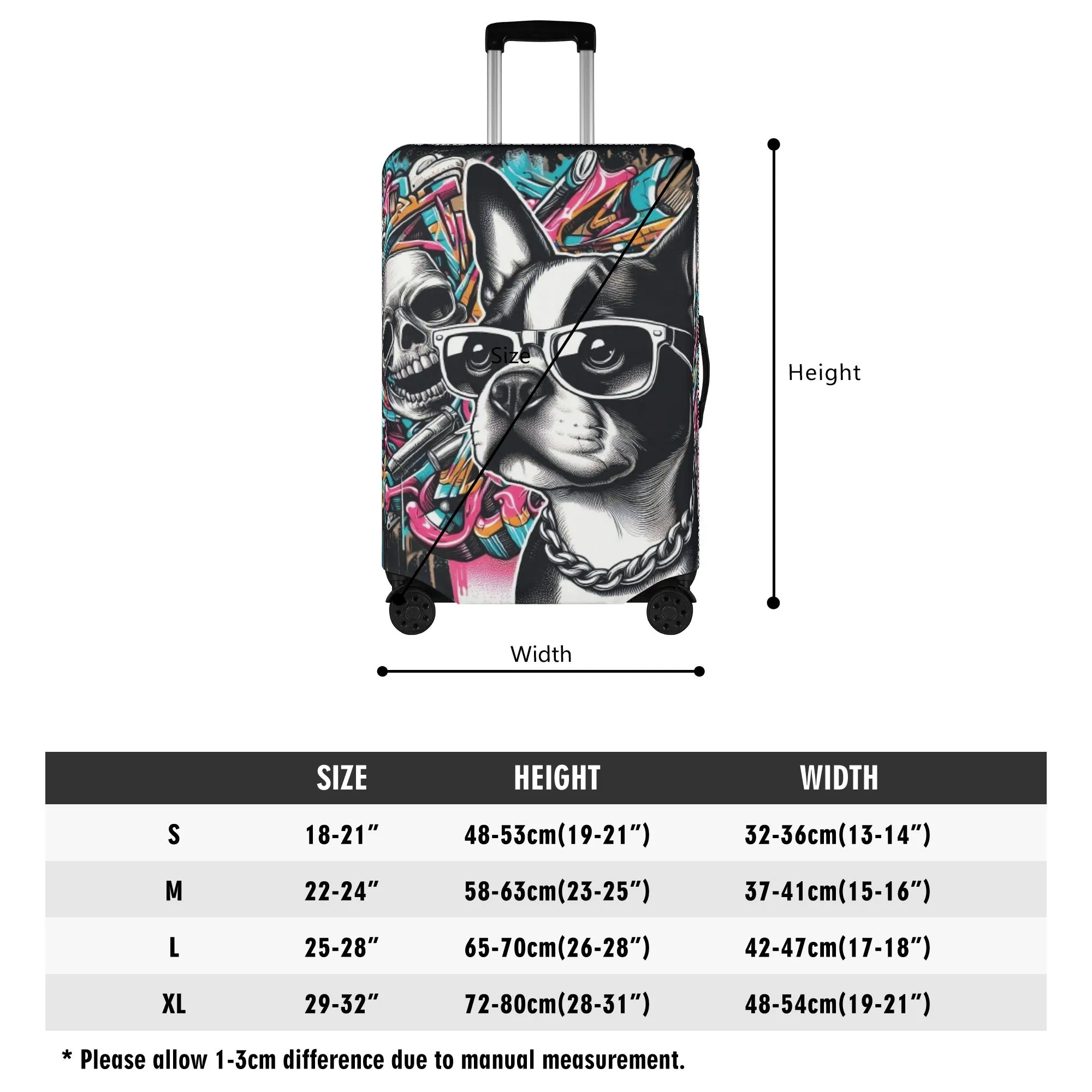 Molly - Luggage Cover for Boston Terrier lovers