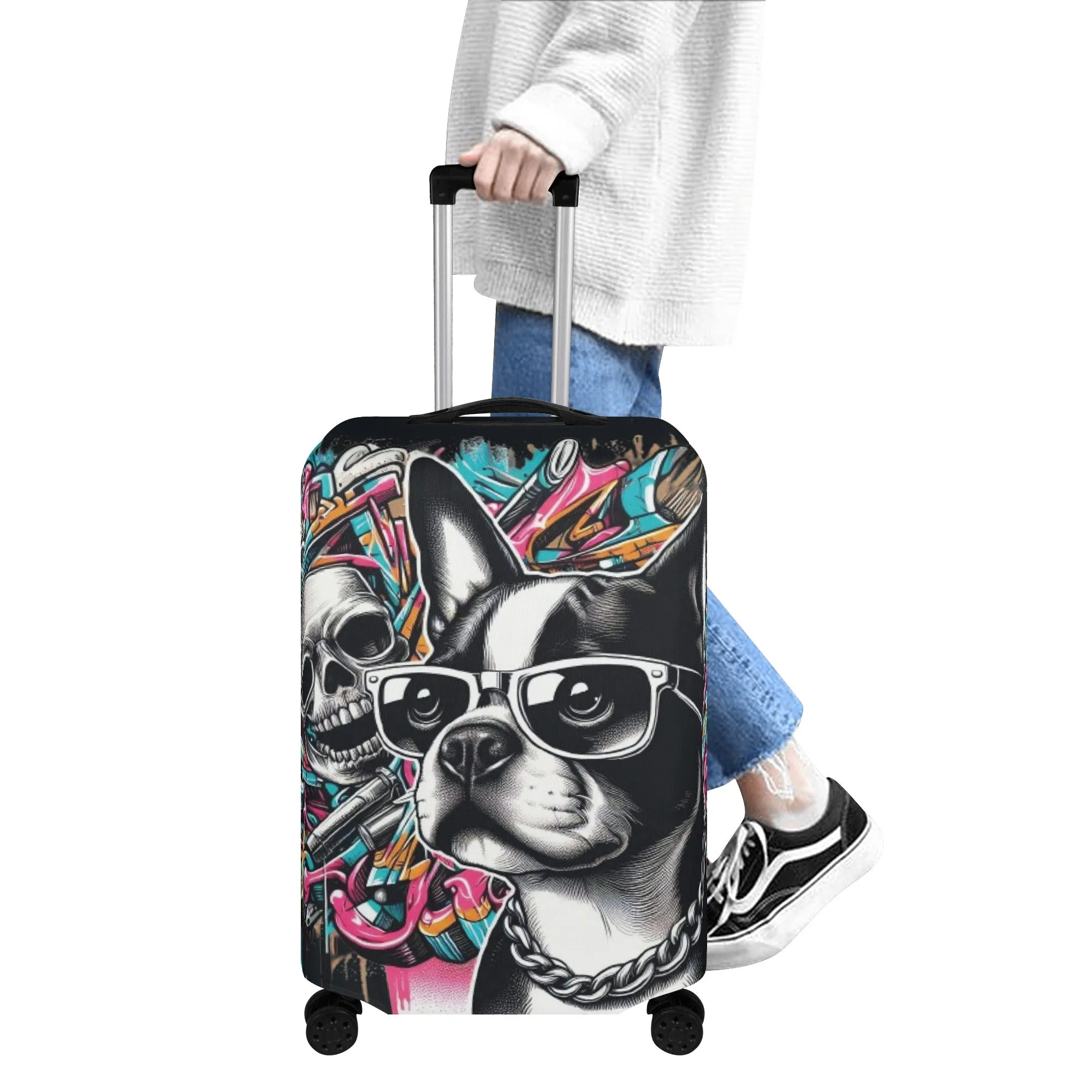 Molly - Luggage Cover for Boston Terrier lovers