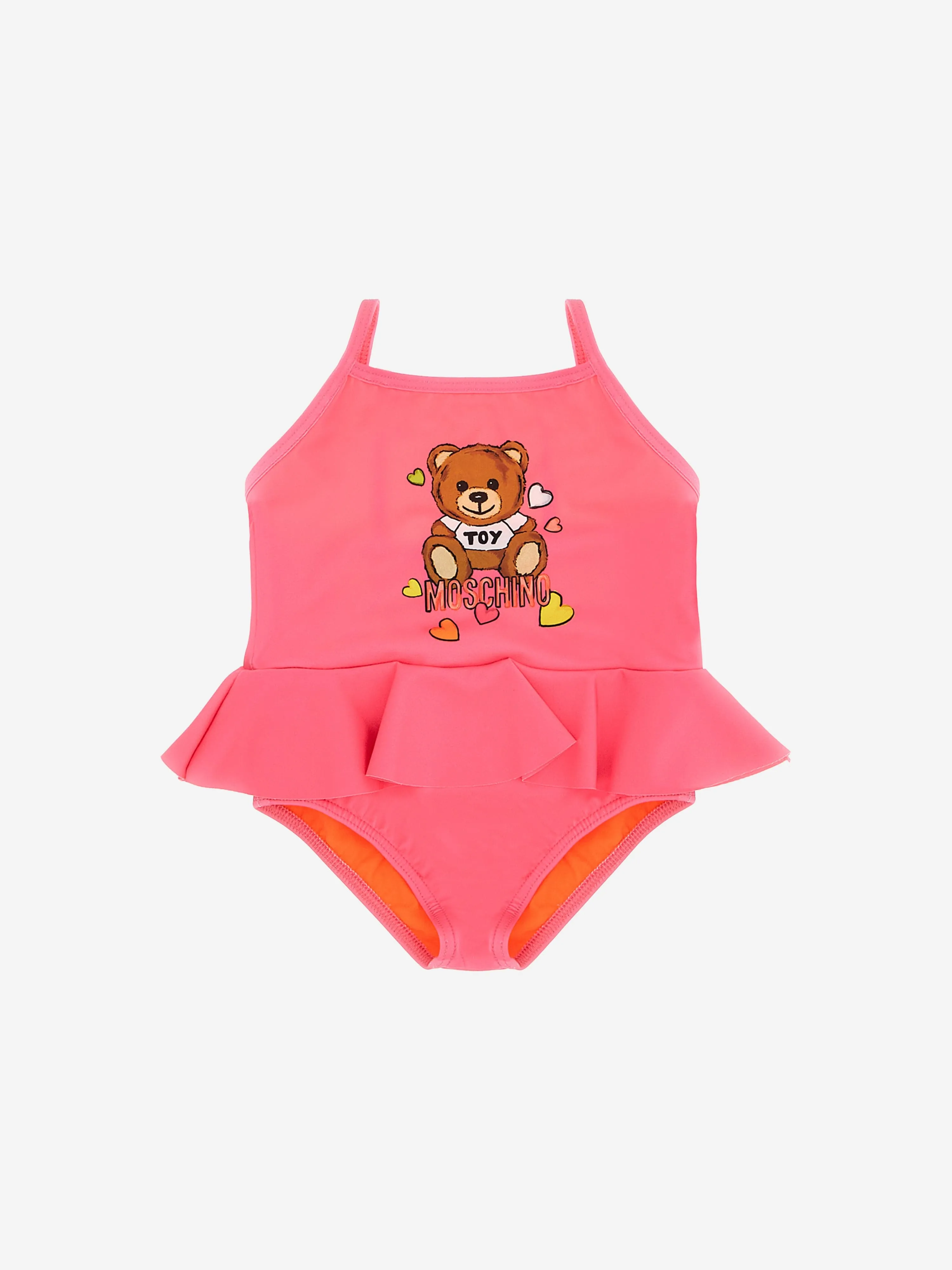 Moschino Baby Girls Teddy Bear Swimming Costume in Pink