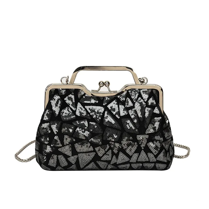 Multicolor Sequin Cross Body Evening Bag