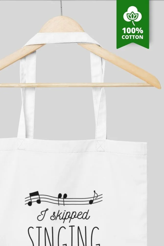 Musical Singing Notes Zipper Tote Bag