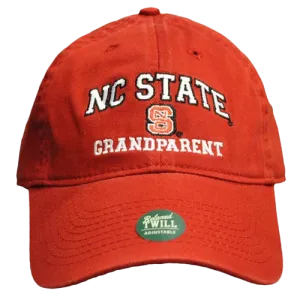 NC State Wolfpack Grandparent Red Relaxed Fit Adjustable Hat