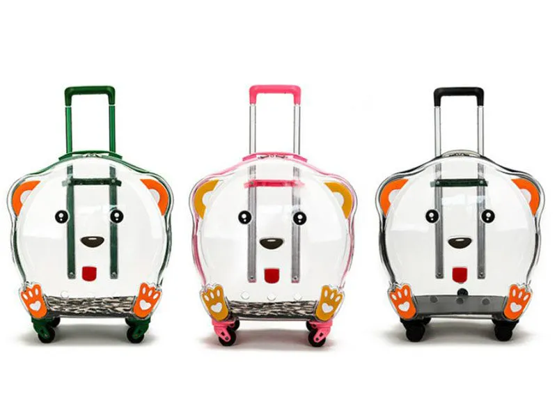 New cat bag dog pet transparent trolley case