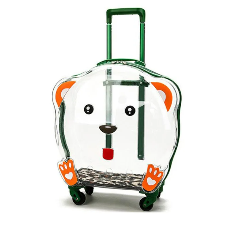 New cat bag dog pet transparent trolley case