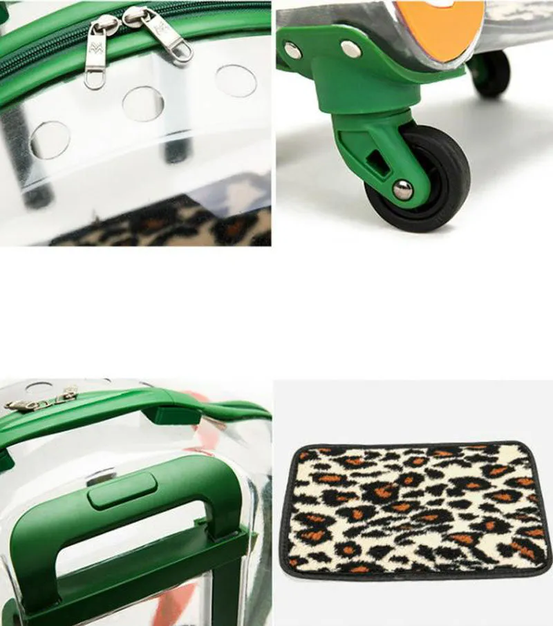 New cat bag dog pet transparent trolley case