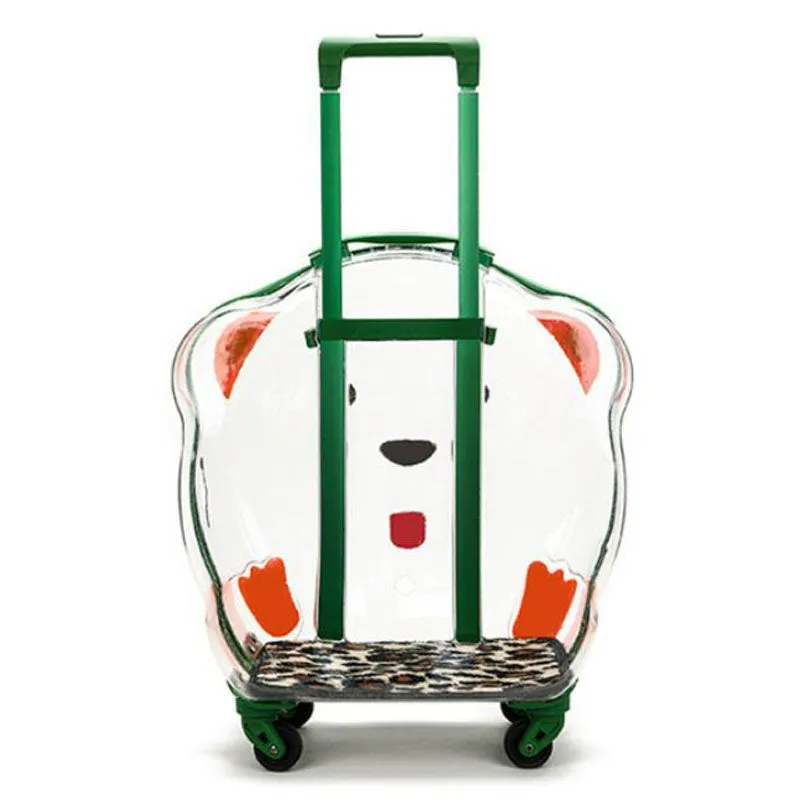 New cat bag dog pet transparent trolley case