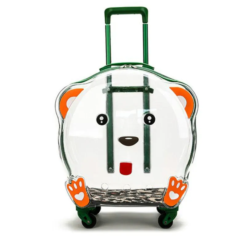 New cat bag dog pet transparent trolley case