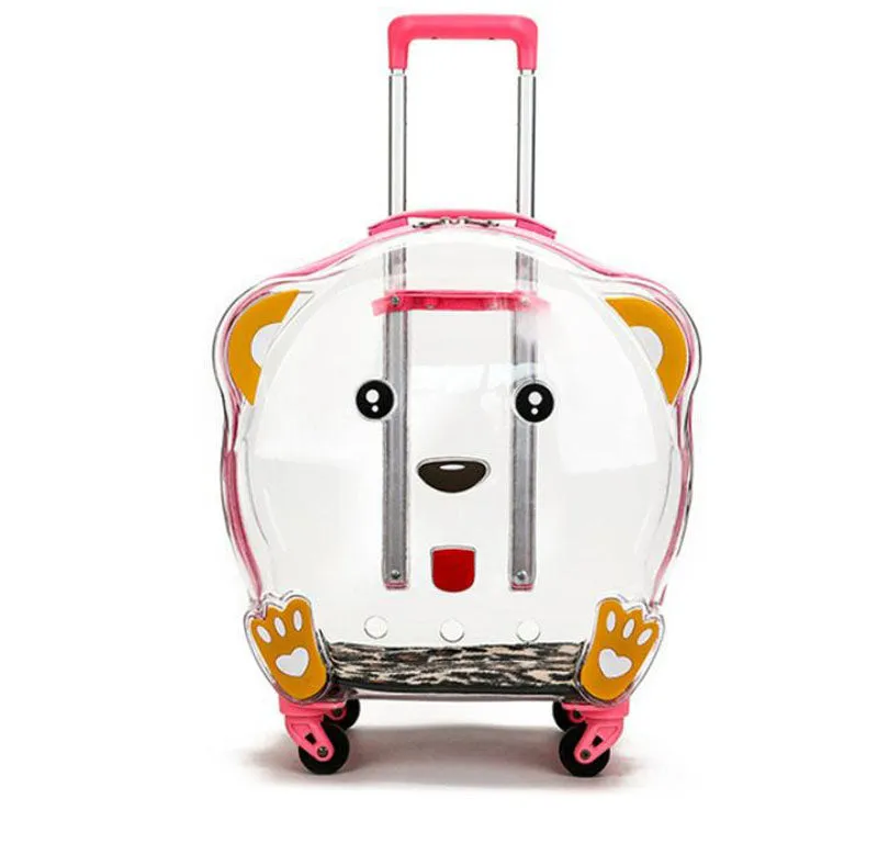 New cat bag dog pet transparent trolley case