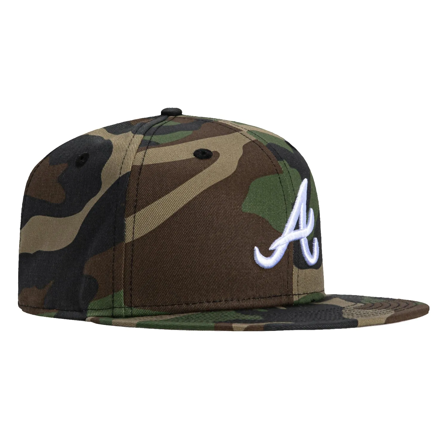 New Era 9Fifty MLB Basic Atlanta Braves Snapback Hat - Camo, White