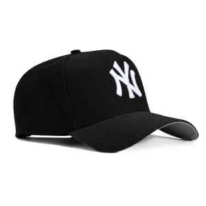 New Era 9Forty A-frame New York Yankees Snapback Hat - Black, White