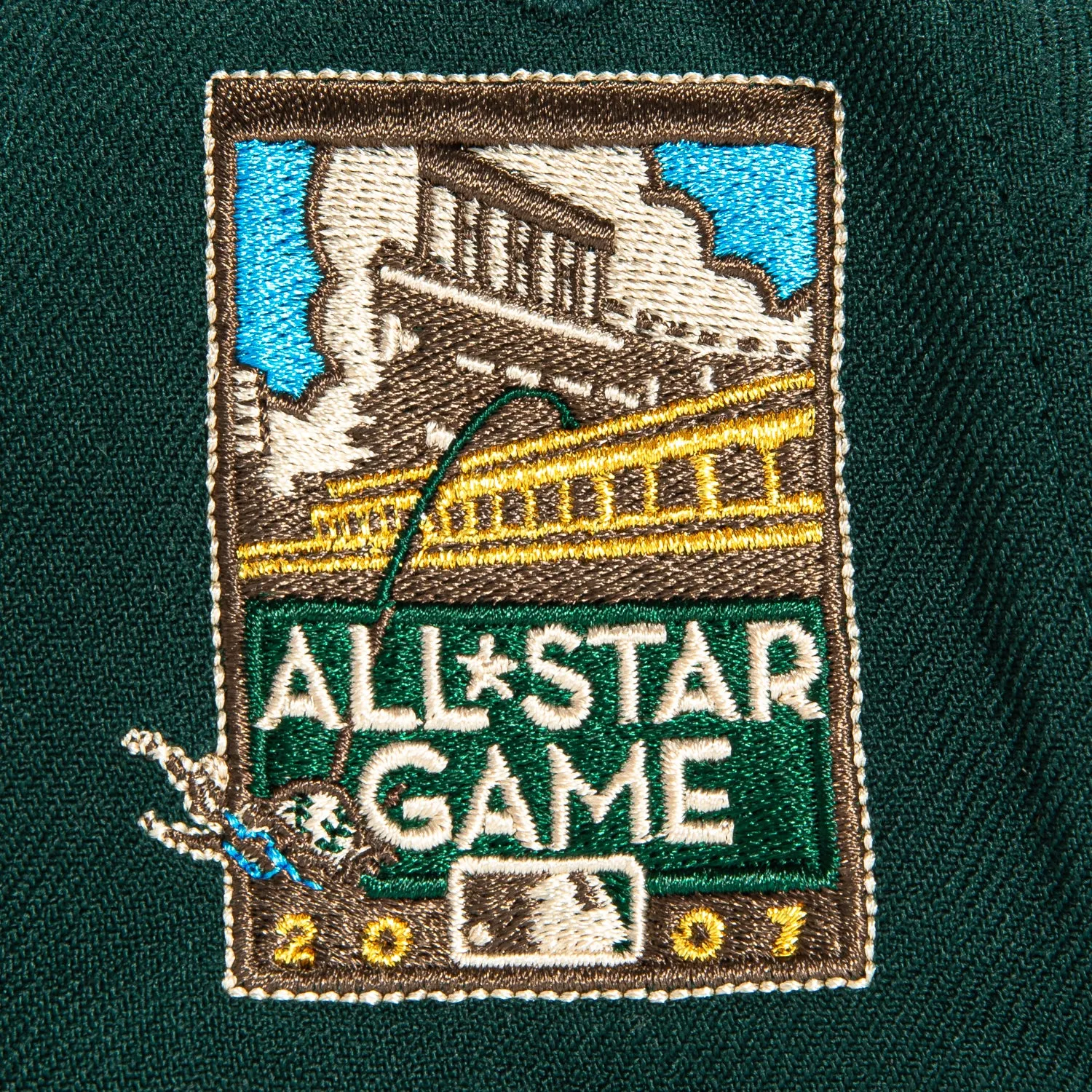 New Era 9Forty A-Frame San Francisco Giants 2007 All Star Game Patch Script Snapback Hat - Green, Metallic Gold