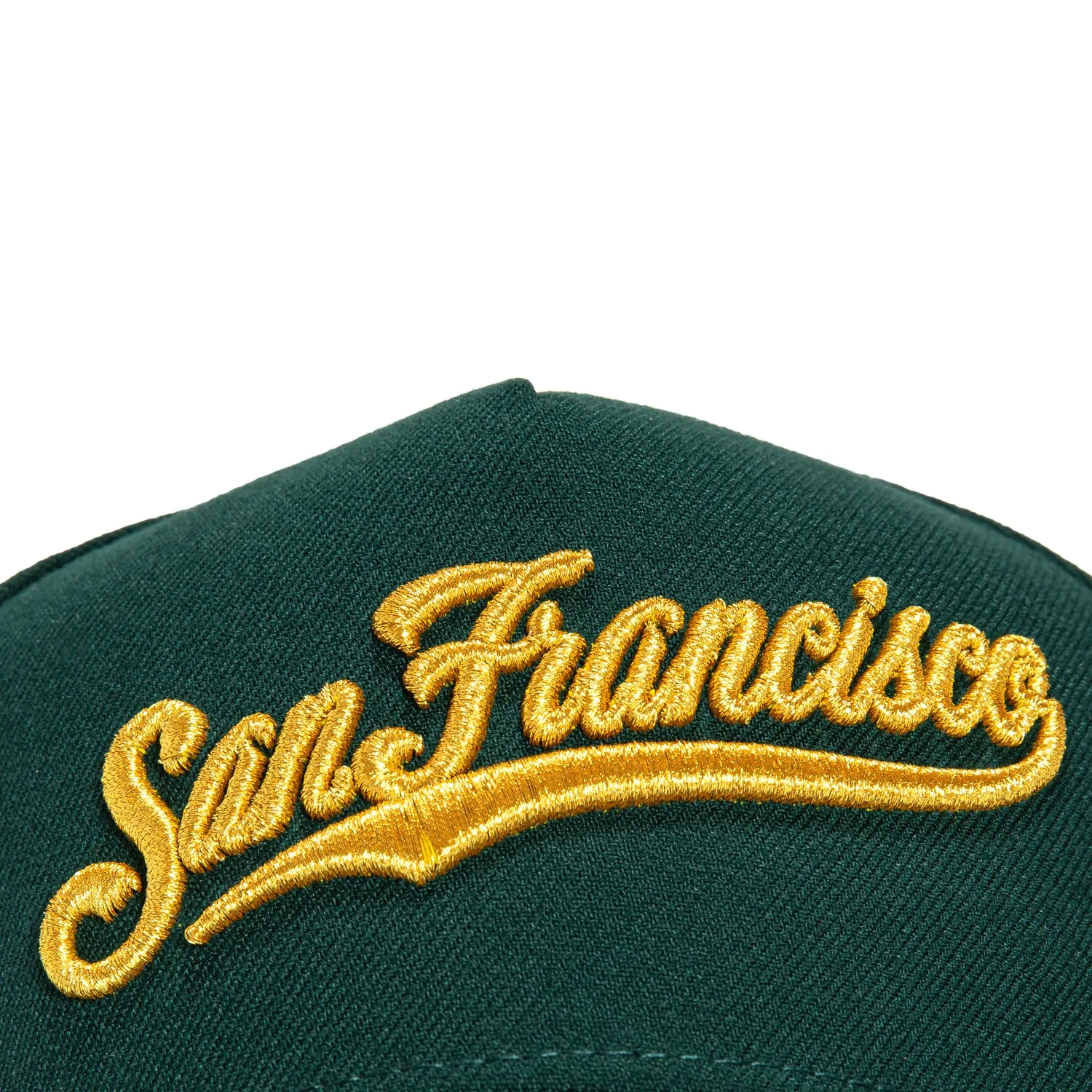 New Era 9Forty A-Frame San Francisco Giants 2007 All Star Game Patch Script Snapback Hat - Green, Metallic Gold