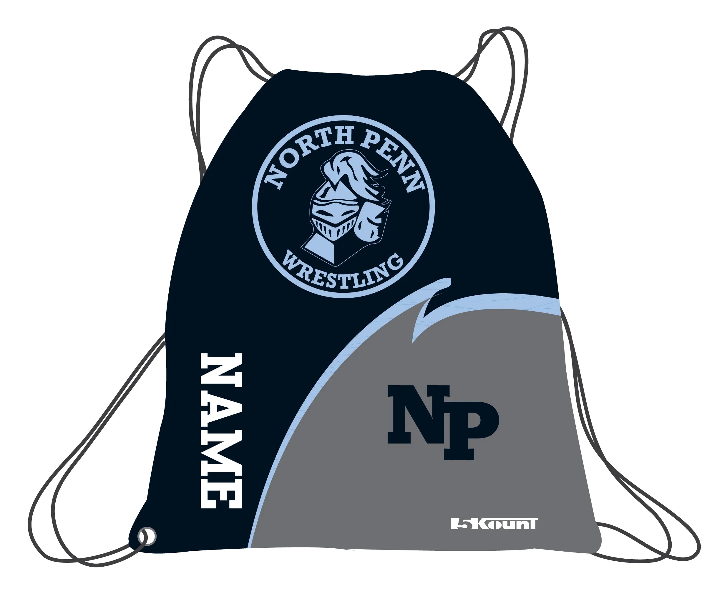 North Penn Wrestling Sublimated Drawstring Bag