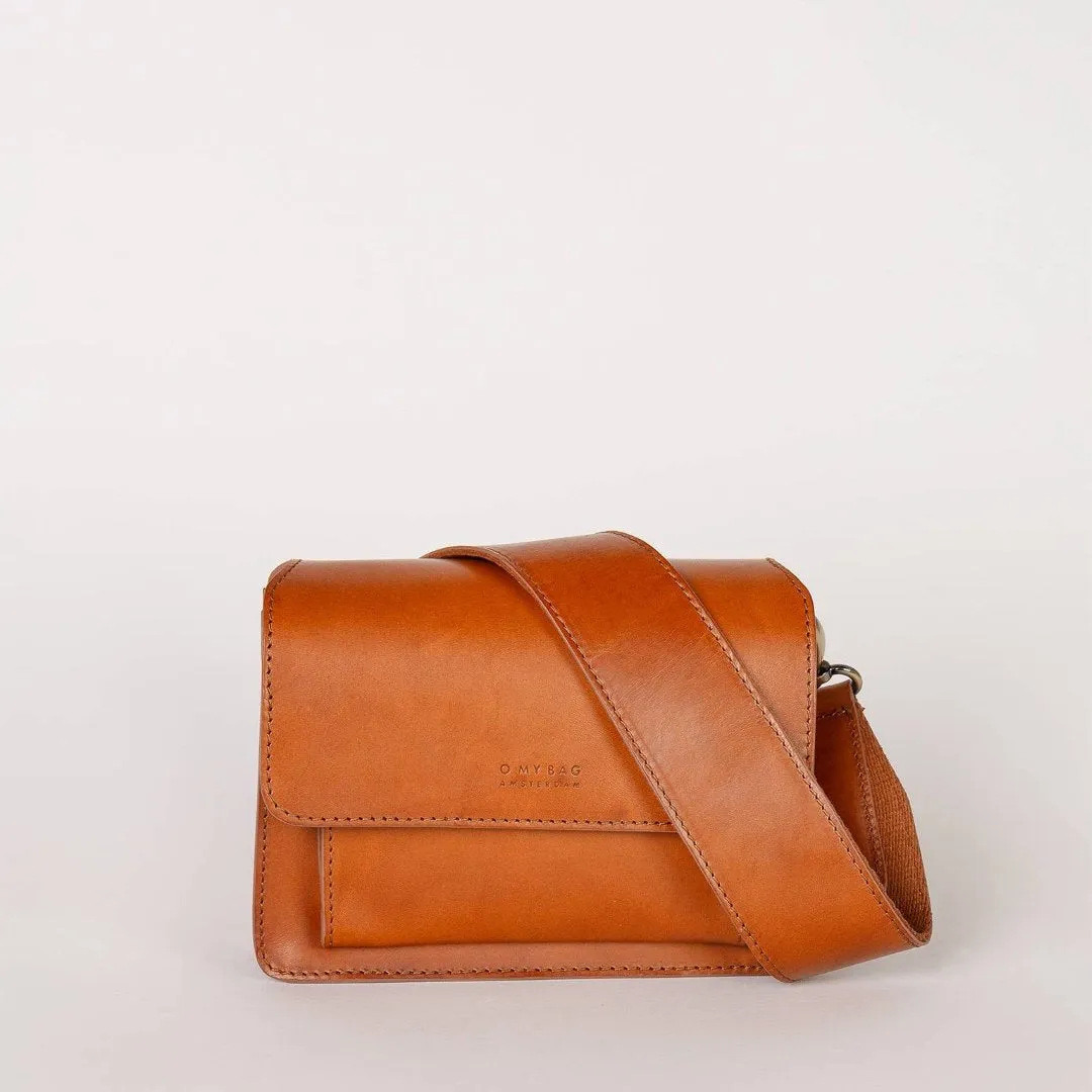 O MY BAG | Leather Bag Harper Mini - Cognac Classic Leather two straps