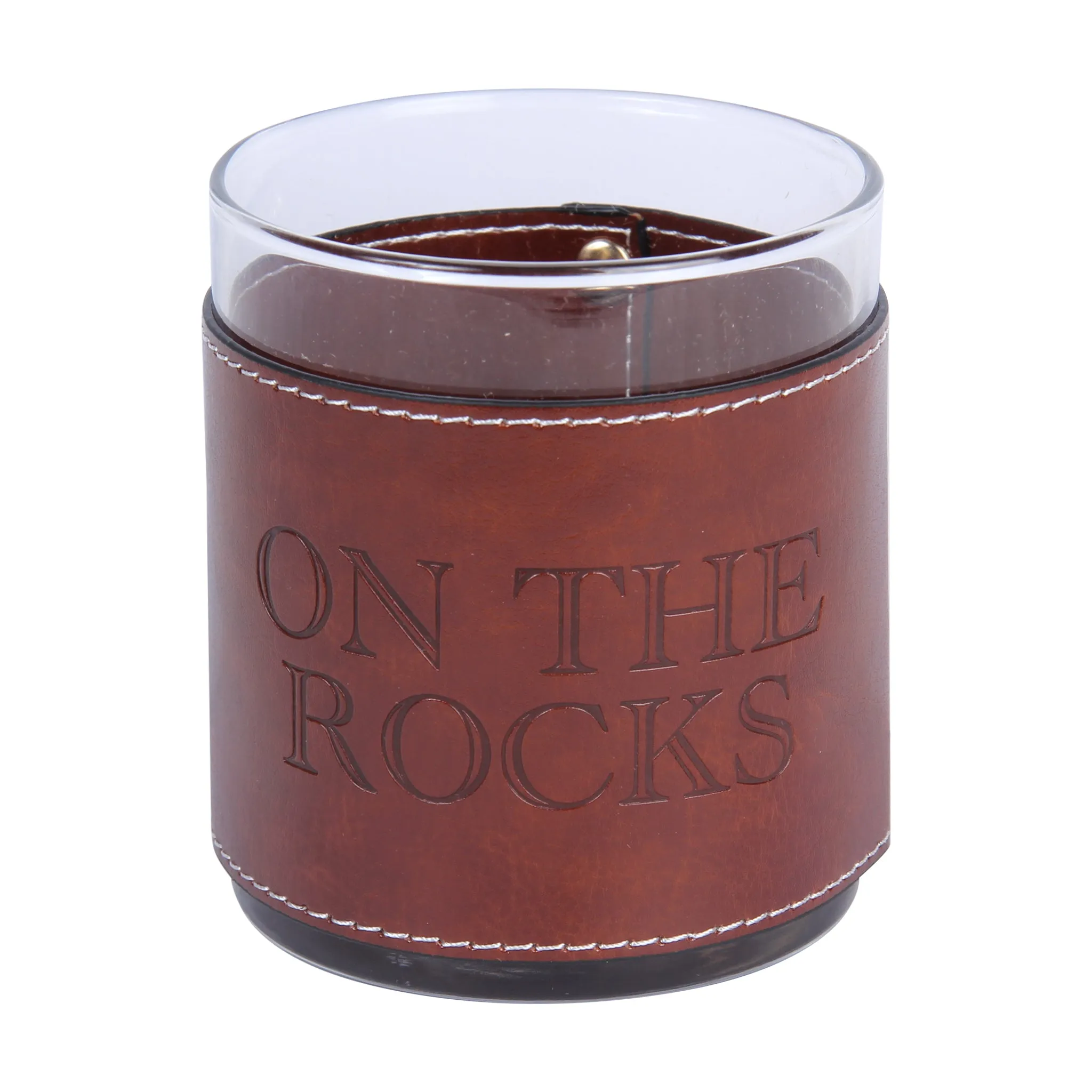 On The Rocks Faux Leather Rocks Glass