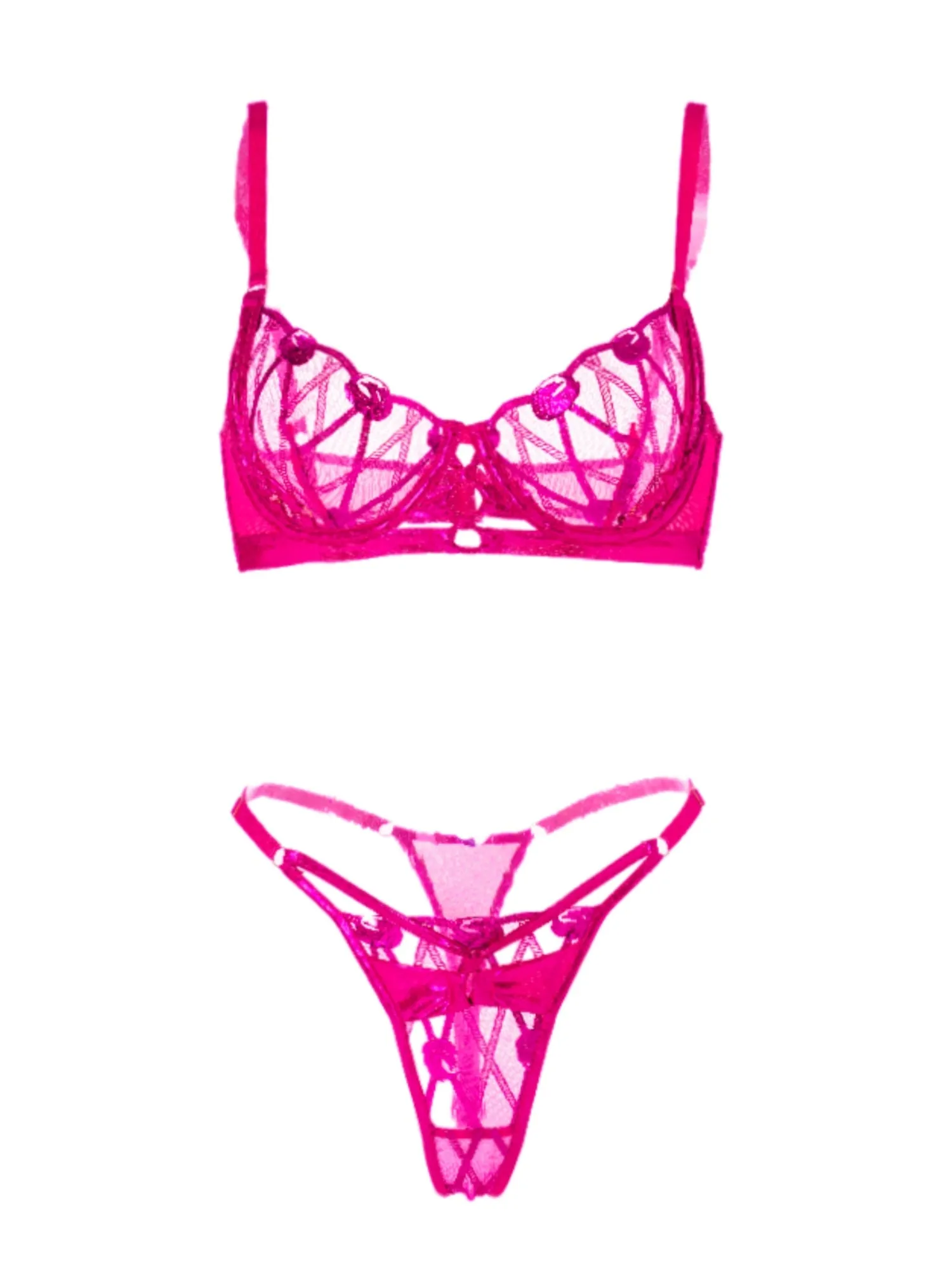 Opulent Magenta Fantasy Lingerie Set