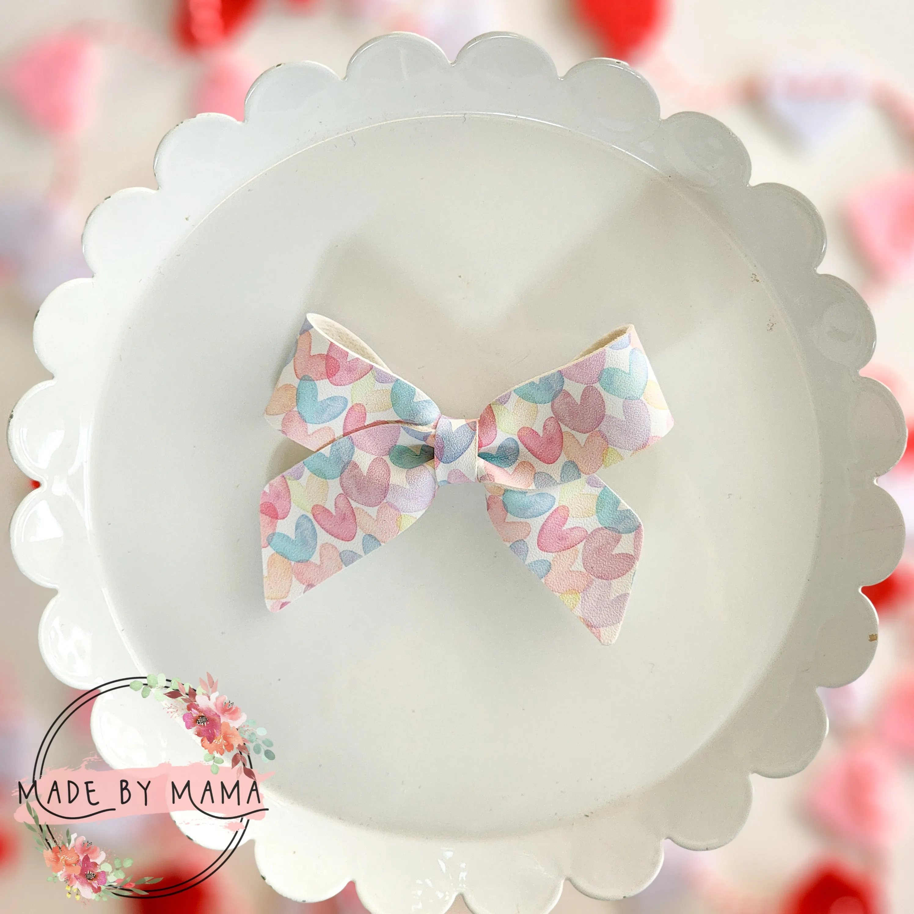 Pastel Hearts Bow