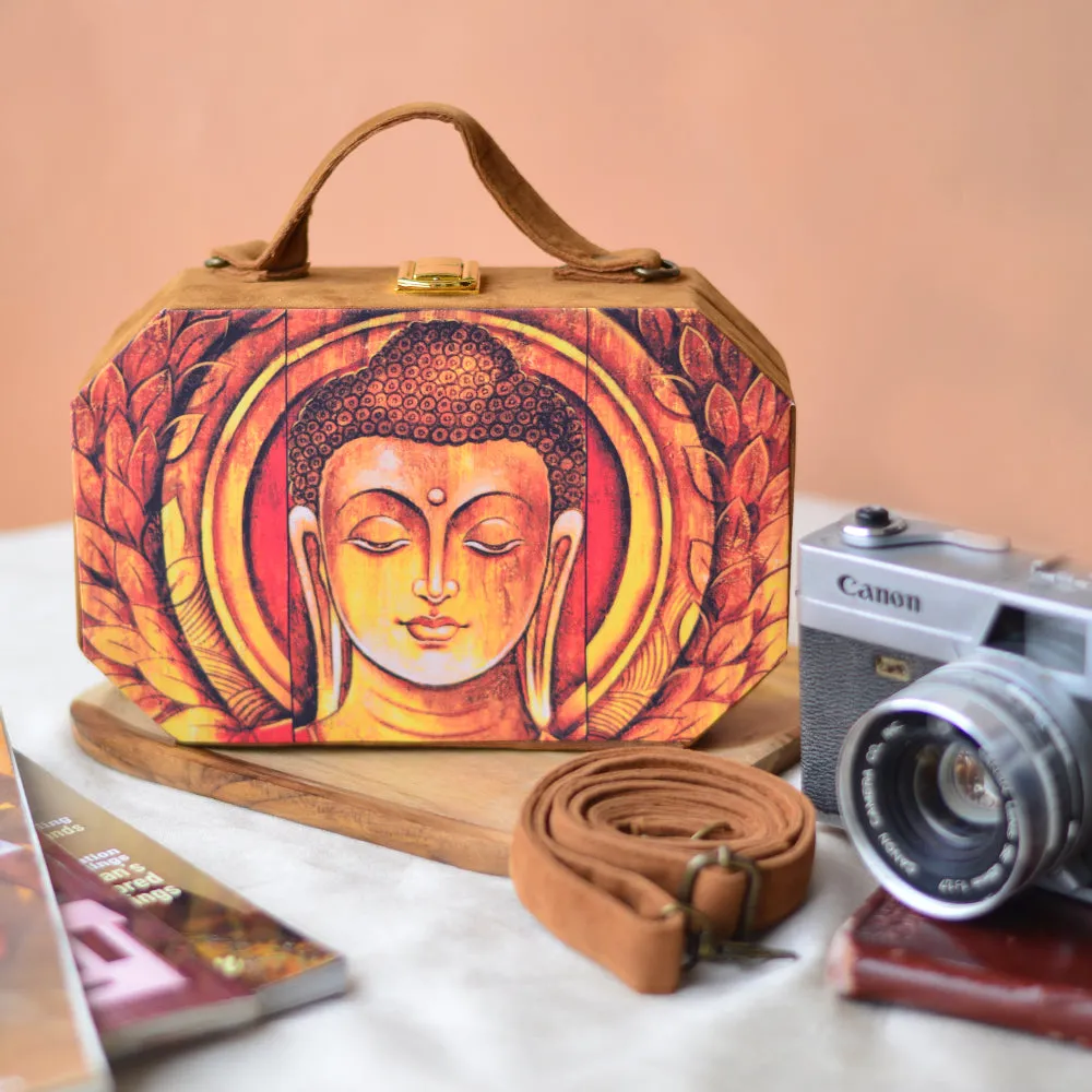 Peace Buddha Print Clutch