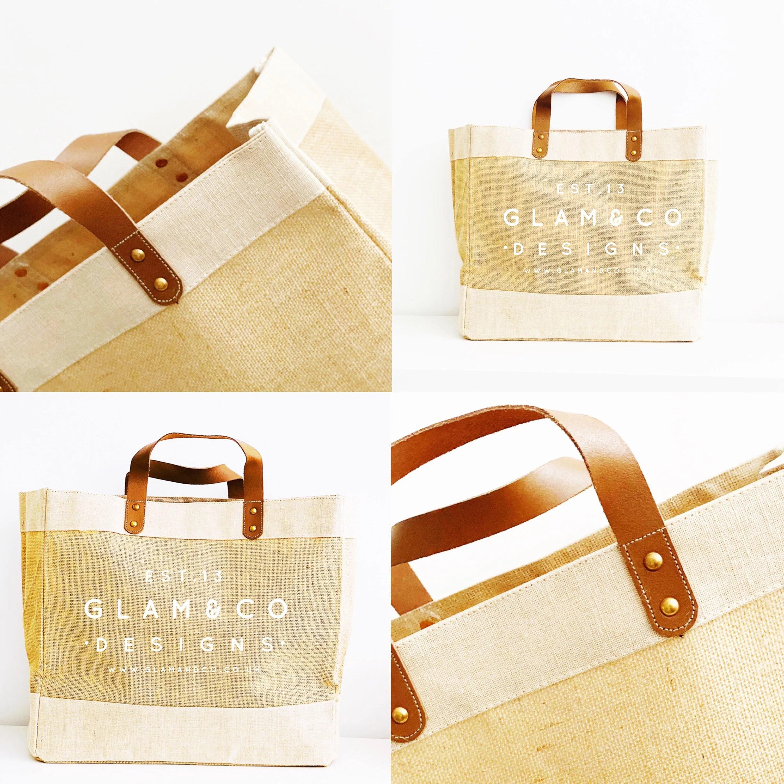 Personalised Jute Tote Bag - No 50