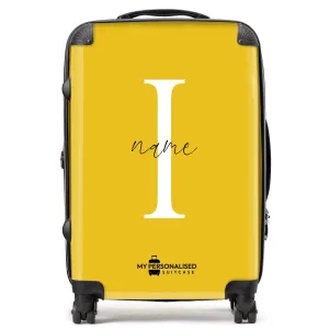 Personalised Yellow Suitcase