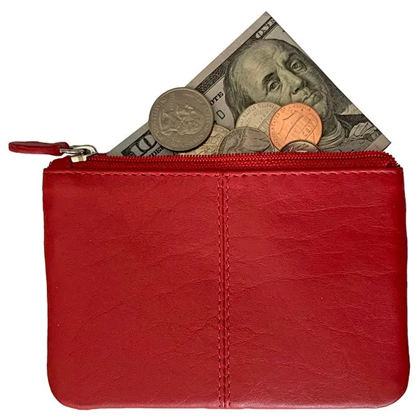 Personalized RFID Genuine Leather Coin Holder