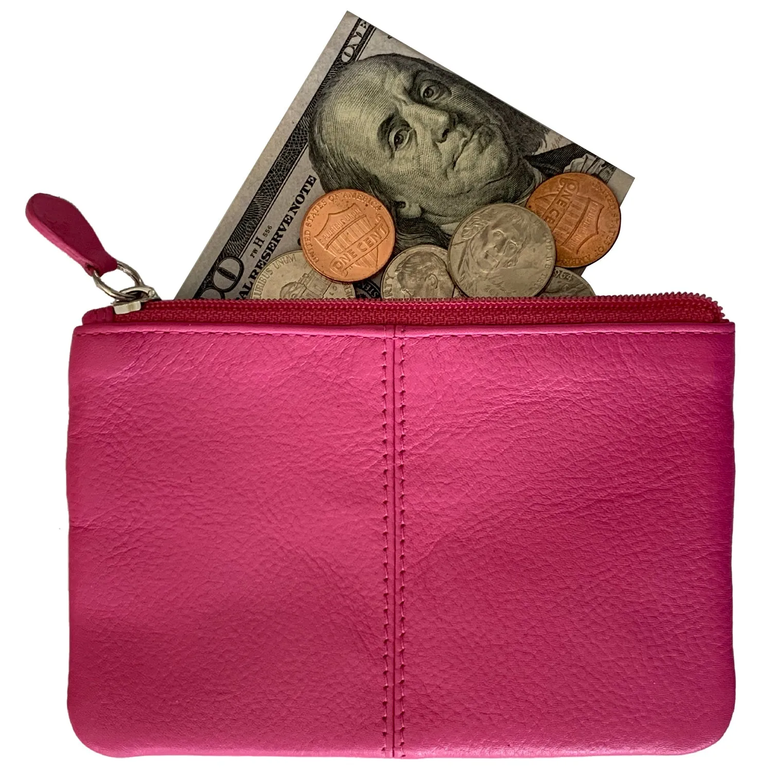 Personalized RFID Genuine Leather Coin Holder