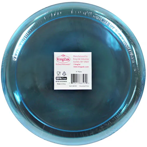 Plastic Neon Tableware<br/>Size Options: 9inch Plate, 6inch Plate, 10oz Bowl, and 6oz Bowl