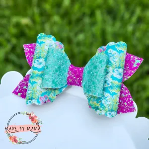 Purple & Teal Summer Bow