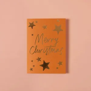 "Merry Christmas" Gold Christmas Card