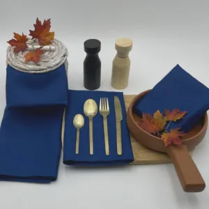 RANS Venice Linen Indigo Napkin Set