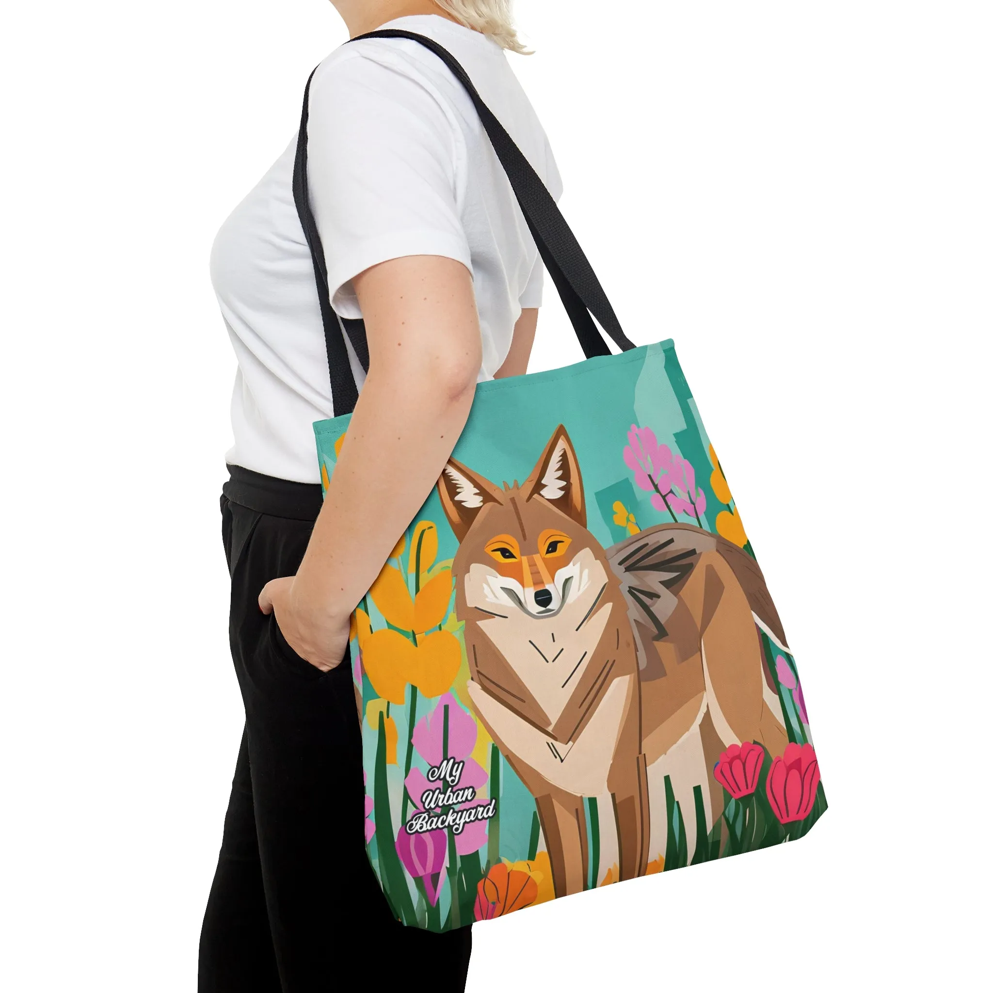 Reusable Tote Bag for Everyday Use, Shoulder Bag w Cotton Handles - Urban Coyote