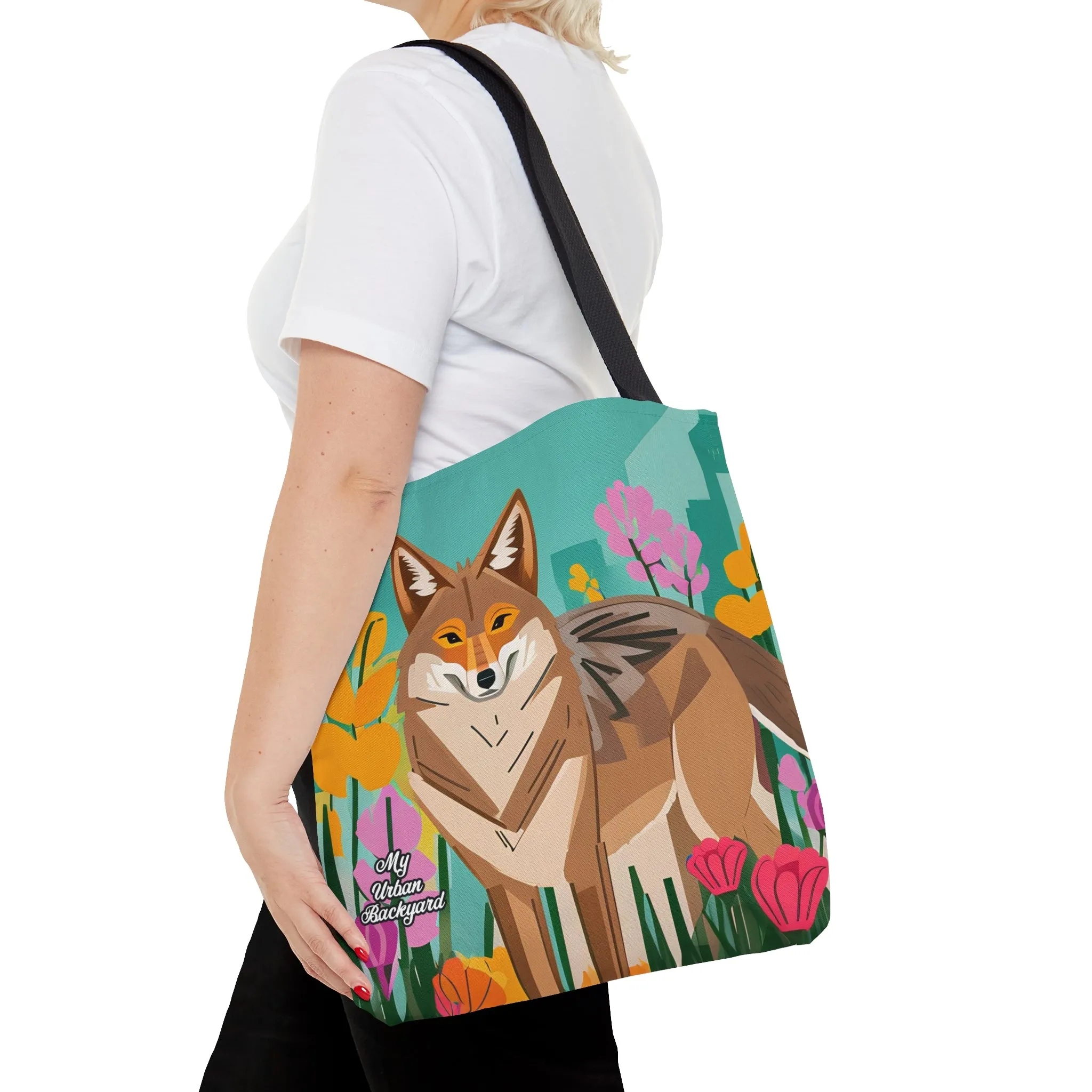 Reusable Tote Bag for Everyday Use, Shoulder Bag w Cotton Handles - Urban Coyote