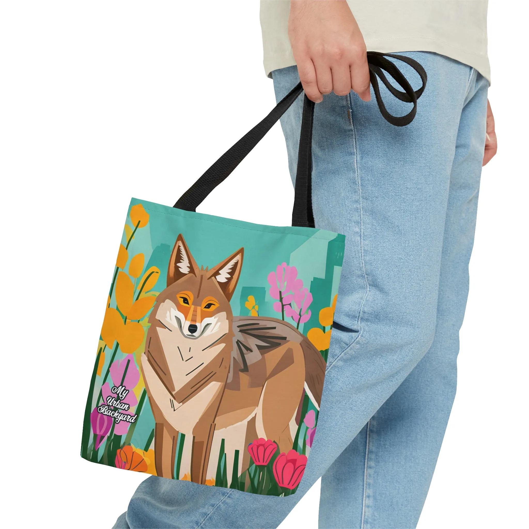 Reusable Tote Bag for Everyday Use, Shoulder Bag w Cotton Handles - Urban Coyote